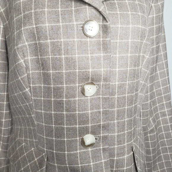 Pendleton Plaid brown blazer jacket SZ 10 P - Picture 10 of 13